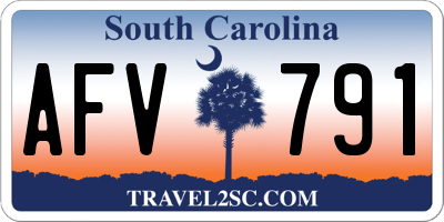 SC license plate AFV791