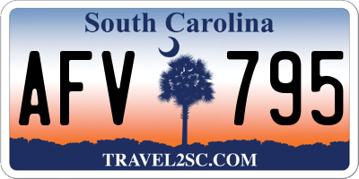 SC license plate AFV795