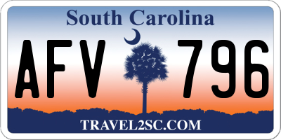 SC license plate AFV796