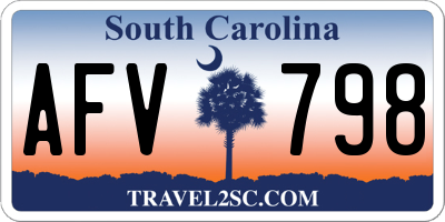 SC license plate AFV798