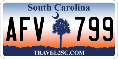 SC license plate AFV799