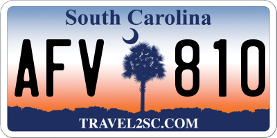 SC license plate AFV810