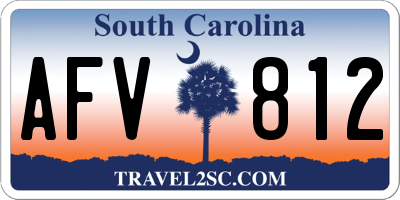 SC license plate AFV812