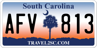 SC license plate AFV813