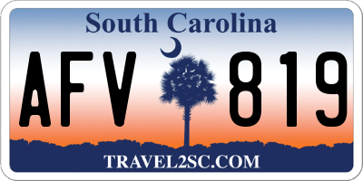 SC license plate AFV819