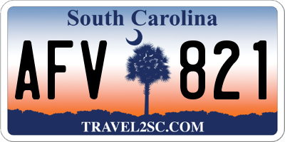 SC license plate AFV821