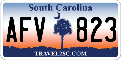 SC license plate AFV823