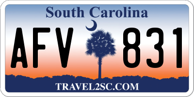 SC license plate AFV831