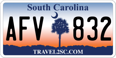 SC license plate AFV832