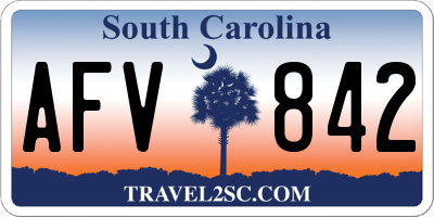 SC license plate AFV842