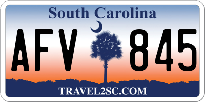 SC license plate AFV845