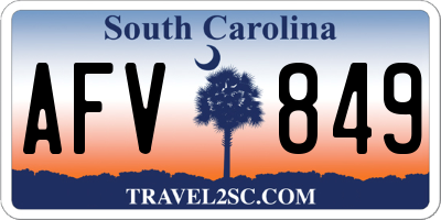 SC license plate AFV849