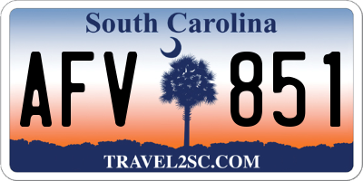 SC license plate AFV851
