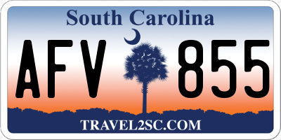 SC license plate AFV855
