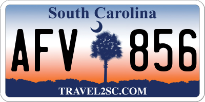 SC license plate AFV856
