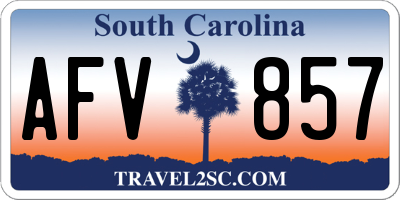 SC license plate AFV857