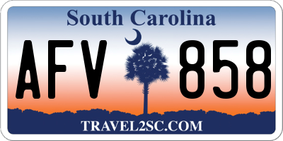 SC license plate AFV858