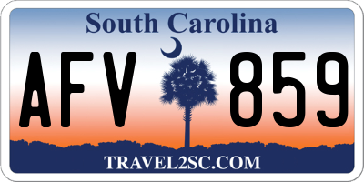 SC license plate AFV859