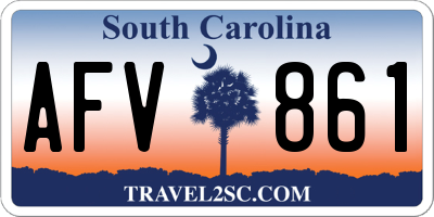 SC license plate AFV861