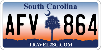 SC license plate AFV864