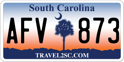 SC license plate AFV873