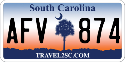 SC license plate AFV874