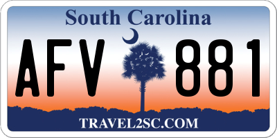SC license plate AFV881