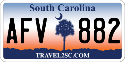 SC license plate AFV882