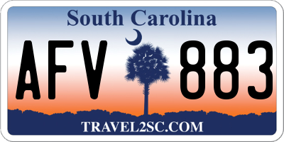 SC license plate AFV883