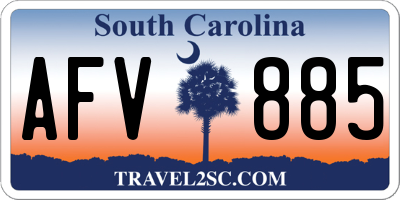 SC license plate AFV885