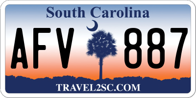 SC license plate AFV887