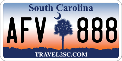 SC license plate AFV888