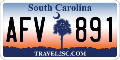 SC license plate AFV891