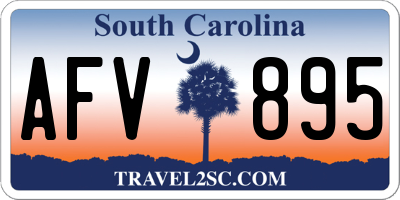SC license plate AFV895