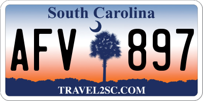 SC license plate AFV897