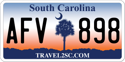 SC license plate AFV898