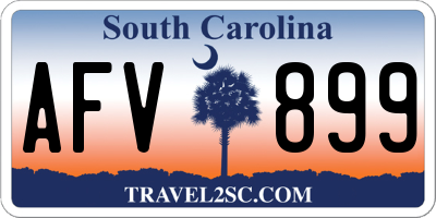SC license plate AFV899