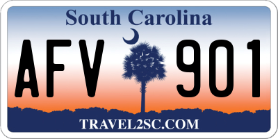 SC license plate AFV901