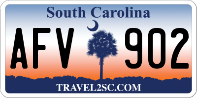 SC license plate AFV902