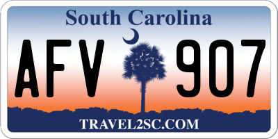 SC license plate AFV907