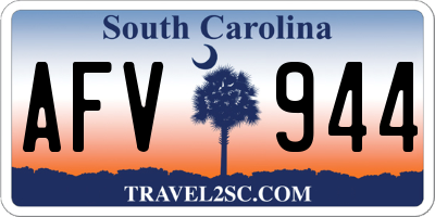 SC license plate AFV944