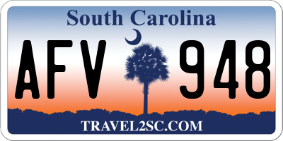SC license plate AFV948