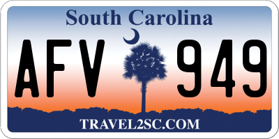 SC license plate AFV949