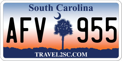 SC license plate AFV955