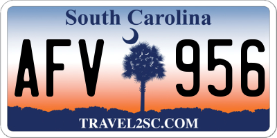 SC license plate AFV956