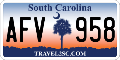 SC license plate AFV958