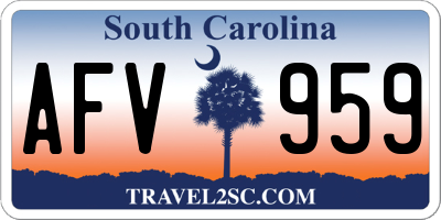 SC license plate AFV959