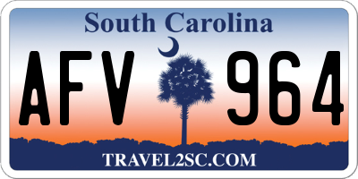 SC license plate AFV964