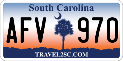 SC license plate AFV970
