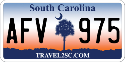 SC license plate AFV975